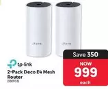 TP-LINK - 2-Pack Deco E4 Mesh Router (390133)