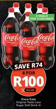 Coca cola - Original Taste Less Sugar Soft Drink