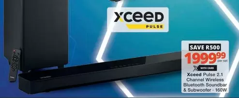 Pulse 2.1 Channel Wireless Bluetooth Soundbar & Subwoofer