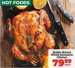 Butter-Brined Whole Rotisserie Chicken