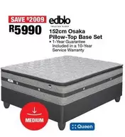 Edblo - 152cm Osaka Pillow-Top Base Set