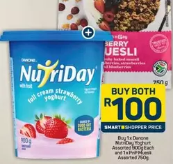 Danone - Full Cream Strawberry Yoghurt and Berry Muesli