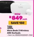 jbl - Wave Buds 2 Wireless ANC Earbuds - Item no: 850024525001/002