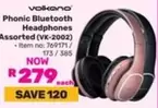 Volkano - Phonic Bluetooth Headphones Assorted (VK-2002)