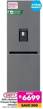 Defy - 323 L Bottom Freezer Fridge (DAC627)