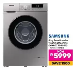 Samsung - 8 kg Front Loader Washing Machine (WW80T3040BS)