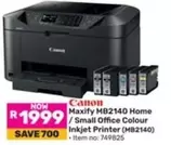 Canon - Maxify MB2140 Home / Small Office Colour Inkjet Printer (MB2140)