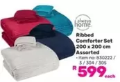 Always - Ribbed Comforter Set 200 x 200 cm