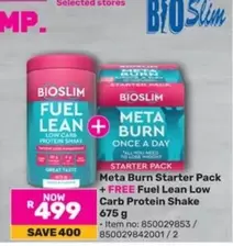 Cars - Meta Burn Starter Pack + FREE Fuel Lean Low Carb Protein Shake