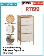 Natural Harmony 3-Drawer Organizer 53bfe3cd