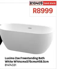 Luximo Zoe Freestanding Bath White
