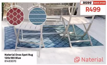 Naterial - Enos Spot Rug 120 X 180 Blue