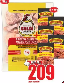 Goldi - FROZEN CHICKEN MIXED PORTIONS WITH BRINE-BASED MIXTURE