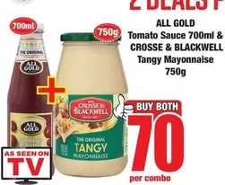 All Gold - Tomato Sauce & Tangy Mayonnaise