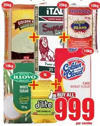Golden Cloud - Golden R. Rice, Super Maize Meal, Samp Beans, White Sugar, Pure Cooking Oil, Cake Wheat Flour