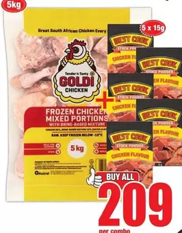 Goldi - FROZEN CHICKEN MIXED PORTIONS WITH BRINE-BASED MIXTURE