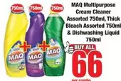 MAQ - Multipurpose Cream Cleaner, Bleach & Dishwashing Liquid