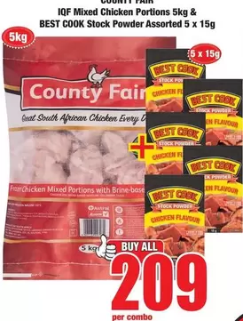 County Fair - IQF Mixed Chicken Portions & Stock Powder Assorted