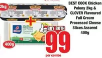 Clover - Chicken Polony & Flavoured Processed Cheese Slices