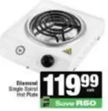 Diamond - Single Spiral Hot Plate