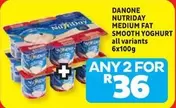 Danone - NUTRIday MEDIUM FAT SMOOTH YOGHURT