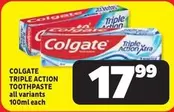 Colgate - TRIPLE ACTION TOOTHPASTE