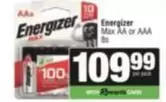 Energizer - Max AA or AAA Batteries