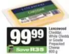 Lancewood - Cheddar White Cheddar or Gouda Prepackaged Cheese