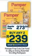 Pamper - Fine Cuts Cat Food in Jelly or Gravy Assorted 12 x 85g Multipack