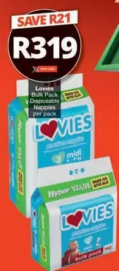Lovies - Bulk Pack Disposable Nappies