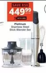 Platinum - Stainless Steel Stick Blender Set