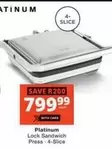 Platinum - Lock Sandwich Press - 4-Slice
