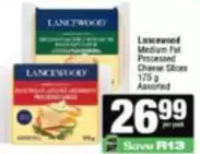 Lancewood - Medium Fat Processed Cheese Slices