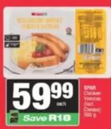 Spar - Chicken Viennas (Red, Cheese)