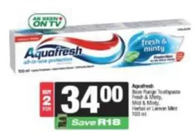 Aquafresh - Blue Range Toothpaste