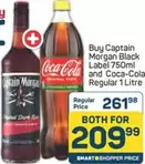 Coca cola - Captain Morgan Black Label and Coca-Cola Regular