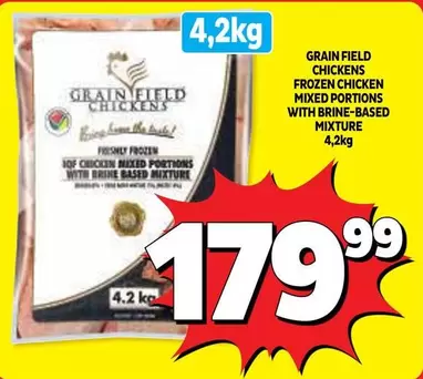 Frozen - GRAIN FIELD CHICKENS FROZEN CHICKEN MIXED PORTIONS WITH BRINE-BASED MIXTURE