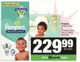 Pampers - Jumbo Pack or Premium Value Pack or Pants