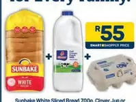 Clover - White Sliced Bread, Full Cream Fresh Milk, Eggs