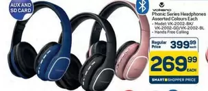 Volkano - Phonic Series Headphones VK-2002-BK/VK-2002-GO/VK-2002-BL