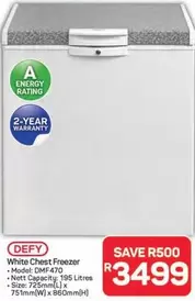 Defy - White Chest Freezer DMF470