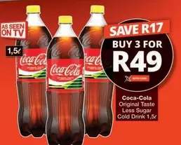 Coca cola - Original Taste Less Sugar Cold Drink