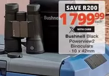 Bushnell Black PowerView2 Binoculars - 10 x 42mm