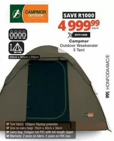 Outdoor Weekender 3 Tent