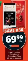 Lindt - Lindor/Excellence Chocolate Slab