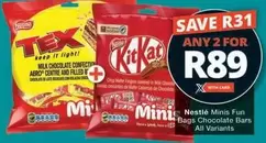 Nestlé -  Minis Fun Bags Chocolate Bars
