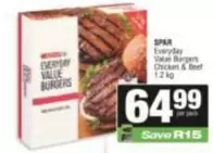 Spar - Everyday Value Burgers Chicken & Beef