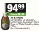 La Fleurette, La Chanson, La Domaine, Sauvignon Blanc Rose or White Sparkling Wine