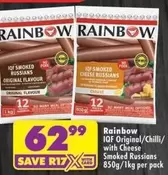 Rainbow - IQF Original/Chilli/with Cheese Smoked Russians