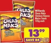 Willards - Cheas Naks Chicken/Cheese Maize Snack